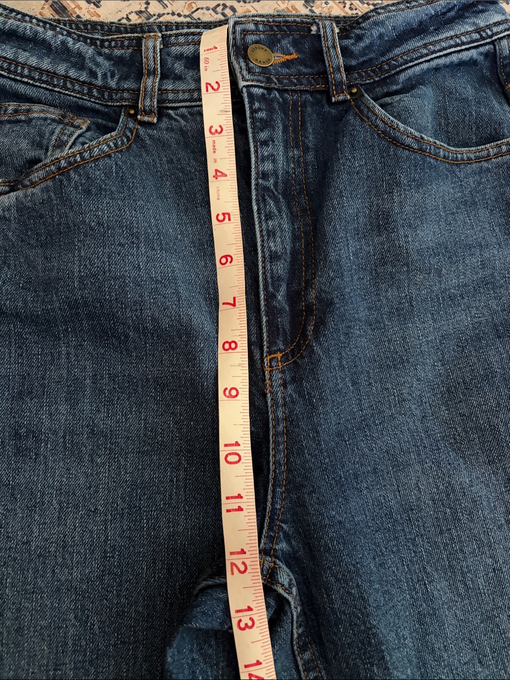 SEZANE ❤️ Dark Blue High Rise Straight-Leg Jeans Size 38 / US 6 - Picture 5 of 7